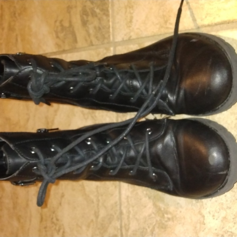Place black boots